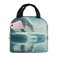 thumbnail image 1 of Vsdgher Polar Bear On Iceberg Print Lunch Bag, Lunch Box for Women Adult Men, Lunch Tote Insulated Cooler Lunch Container for Work/Office/Picnic/Travel, 1 of 8