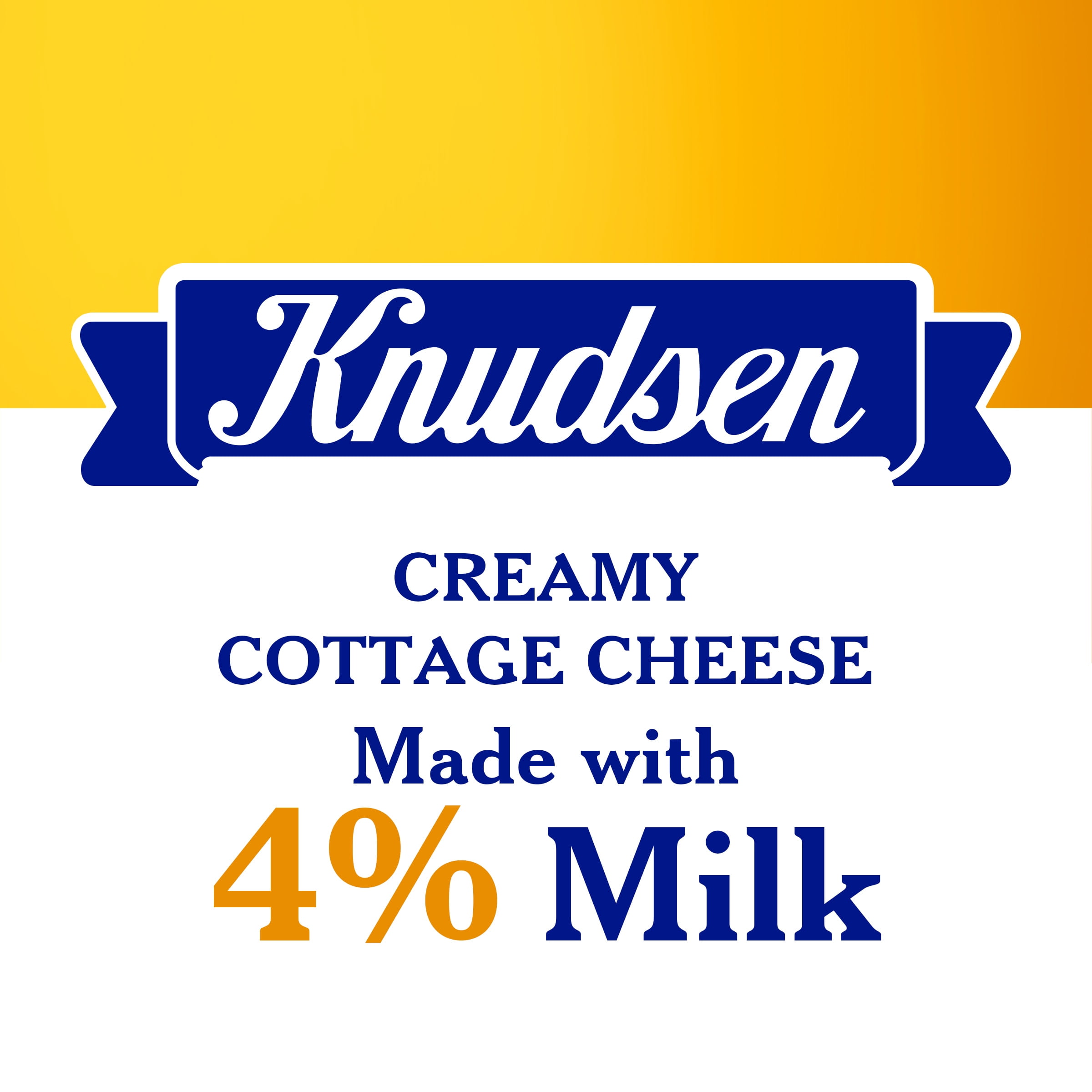 Knudsen Small Curd Cottage Cheese with 4% Milkfat, 16 oz Tub