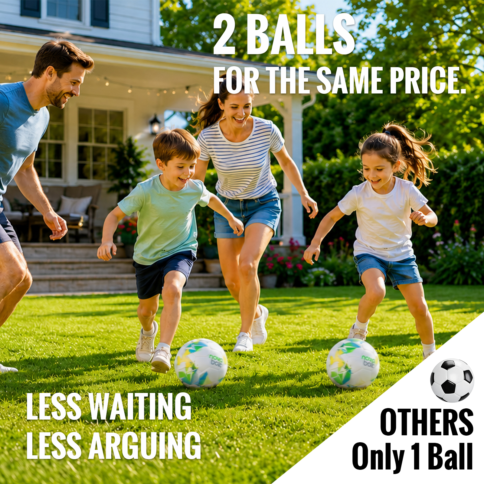 VAVACAVA Portable Soccer Goals Set 4x3 Feet with Balls photo 6