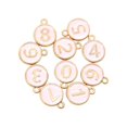 thumbnail image 1 of Número 0-9 de aleación mixta DIY pendiente llavero suministros para manualidades accesorio decorativo elegante superficie lisa de moda de doble Rosa Sunnimix Encantos de letras de esmalte, 1 of 8