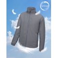 thumbnail image 2 of Little Donkey Andy Men’s Lightweight Breathable Running Golf Windbreaker Jacket Full Zip Windproof Water-resistant UPF50+ grey XXL, 2 of 7