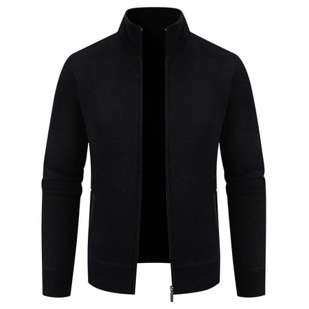 PuLe Jackets for Men Men s Casual Standing Collar Long Sleeved Hooded Zipper Jacket Long Sleeve Hoodless Casual Outwear Jackets
