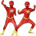 thumbnail image 1 of Disfraz de Cosplay Flash para niños, conjunto de fiesta de Halloween, mameluco, 115-125cm brillar  Electrónica, 1 of 1