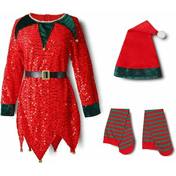 Ropa de Navidad para niños, disfraces para niñas, tema verde, vestido rojo, guardería, bebé, espectáculo de Papá Noel
