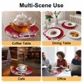 thumbnail image 2 of Christmas Red Round Placemats Set of 6, Braided Polypropylene Place Mats, White Xmas Tree Elk Winter Snowflake Washable Table Mats for Kitchen Dinner Holiday Wedding Party Coffee Table Decoration 15", 2 of 9