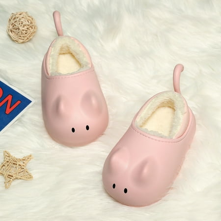 

Toddler Kids EVA Cute Cartoon Fat Cat Plus Velvet Warm EVA Slippers