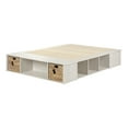 thumbnail image 2 of South Shore Versa Queen Storage Platform Bed with Wicker Baskets, in Winter Oak, 2 of 16