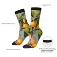 thumbnail image 4 of Fuzoiu Retro Warm Lemon Flower Print Athletic Crew Socks for Men & Women,Casual Crew Socks,Above Ankle Crew Socks for Business, Casual, 4 of 6