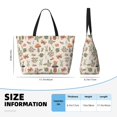 thumbnail image 4 of Fotbe Forest Mushrooms Insects Bolsa de Viaje para Playa - Resistente al Agua, Bolsa Tote de Gran Capacidad y Ligera con 7 Bolsillos para Mujeres y Hombres, 4 of 7