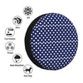 thumbnail image 5 of Spare Tire Cover, white Circles polka dot navyblue Wheel Cover Tire Covers for Trailers Car Truck Camper Universal Tire Covering Fits Diameter 14 inch, 5 of 7