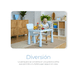 thumbnail image 3 of Silla alta para bebé de comer ajustable 4 en 1 color azul, 3 of 4