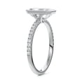 thumbnail image 3 of Bow Jewelry 2.1 Ct Emerald Cut Moissanite Ring - 14K White Gold Plated Engagement Wedding Ring for Women - Party Wear Special Occasion Ring, 3 of 3