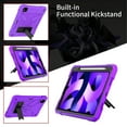 thumbnail image 5 of ELEHOLD Hybrid Rugged Case for iPad Pro 11" 2022/2021/2020/2018/Air 5/Air 4, Heavy Duty Shockproof Case with Hidden Foldable Kickstand Adjustable Crossbody Shoulder Strap Pencil Holder,Purple, 5 of 8