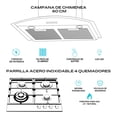 thumbnail image 2 of FLINE | Combo parrilla de gas y campana extractora 60 cm | Pared Botones | gris|LU4BE60, 2 of 5