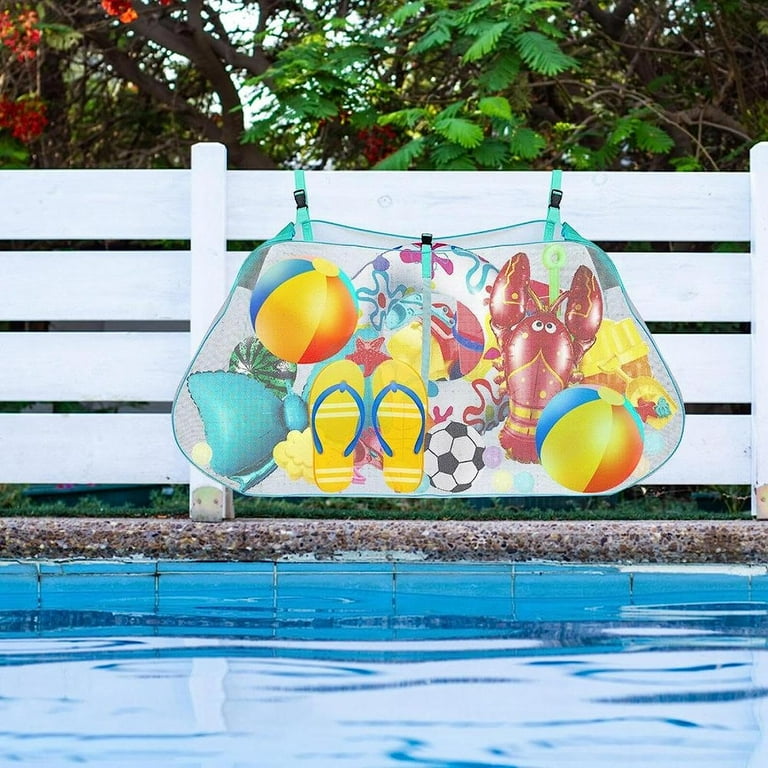 Pool Float Storage Bag Trianu Pool Storage Bag Pool Toy Storage Swimming Pool Bag Large Hanging Net Bag Swimming Pool Accessories Toy Organizer for