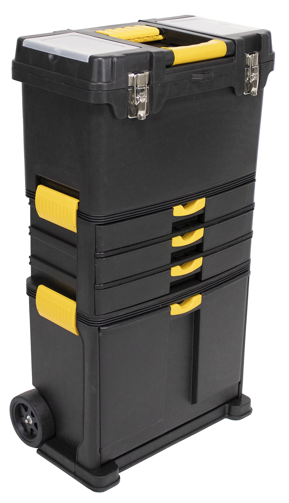 3 Portable Toolbox with Foldable Handle & Detachable Compartments 