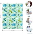 thumbnail image 4 of LightGreen Cartoon Dinosaurs Trees Pattern Blanket,Comfortable Soft Lamb Wool Throw Blanket,All Season,Warm Lightweight Blankets for Sofa Bed Couch Living Room Chair,30"x40", 4 of 4