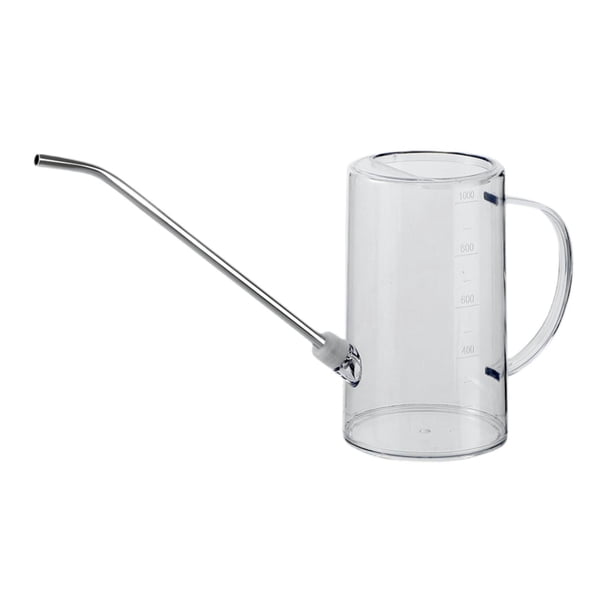 Regadera con marcas de medición, herramienta de jardinería, aspersor compacto para plantas. transparente 1000ml
