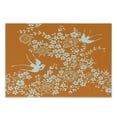 thumbnail image 2 of Orange and White Cutting Board, Flora and Fauna Doodle Style Bird Silhouettes and Flowers, Decorative Tempered Glass Cutting and Serving Board, Small Size, Orange and White, by Ambesonne, 2 of 5