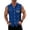 Blue, variant on American Flag Men's Tank Top 1776 Collared Button Down Shirts Stars Stripes Summer Sleeveless Shirts with Pockets Brown XL