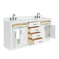thumbnail image 5 of ARIEL Hepburn 72 Inch Double Rectangle Sink Bathroom Vanity With Carrara White Quartz Countertop 1.5 Edge In White, 5 of 7
