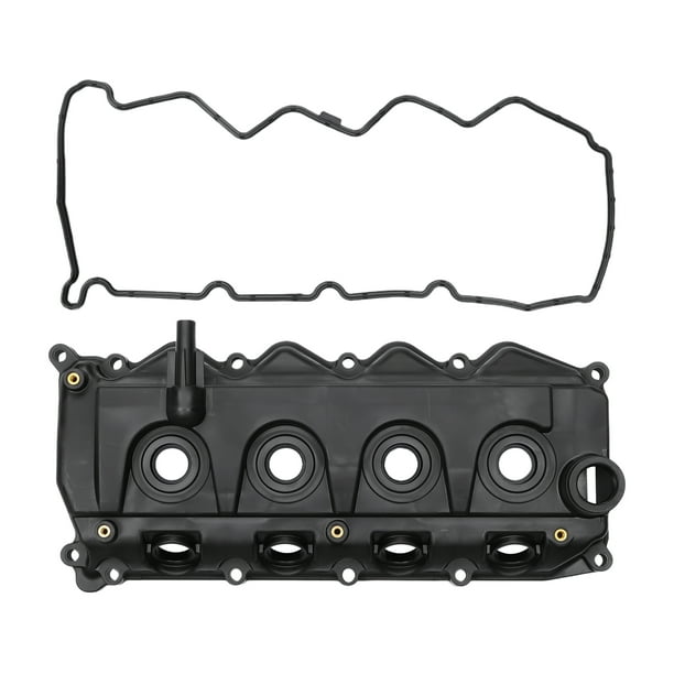 Tapa de válvula del motor frontal Unique Bargains con junta No.13264VM00A para Nissan Navara 2005-2023 Plástico Negro 1 Set