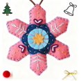 thumbnail image 1 of Christmas Snowflake Felt Ornament Kit, DIY Felt Tree Handmade Crafts Kit with Pre-Cut Felts & Threads for Holiday Crafts, Christmas Tree Decoration (5 PCS ),1 PCS b, 1 of 7