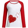 thumbnail image 4 of KIHOUT Chandail en Molleton de Mode pour Femmes Imprimé Saint-Valentin Décontracté Manches Longues Patchwork Col Rond Pull, 4 of 6