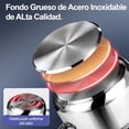 thumbnail image 3 of Batería de Cocina de Acero Inoxidable, Juego de Ollas y Sartenes Antiadherentes, con Ollas y Espátulas Reforzadas, Apta para Cocinas Eléctricas y de Gas (15pcs), 3 of 4