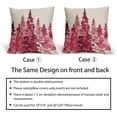 thumbnail image 6 of Christmas Tree Pillow Covers 20x20 Set of 2 Xmas Rustic Nature Themed Hot Pink Forest Decorative Outdoor Pillowcases Winter Gift Holiday Farmhouse Throw Cushion Case Decor for Couch Sofa Bed, 6 of 6