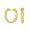 Gold-Tone, variant on Bling Jewelry Womens Elegant CZ Hoop Earrings Gold Plated Paper Clip Chain with Pave Accents .75 Inch