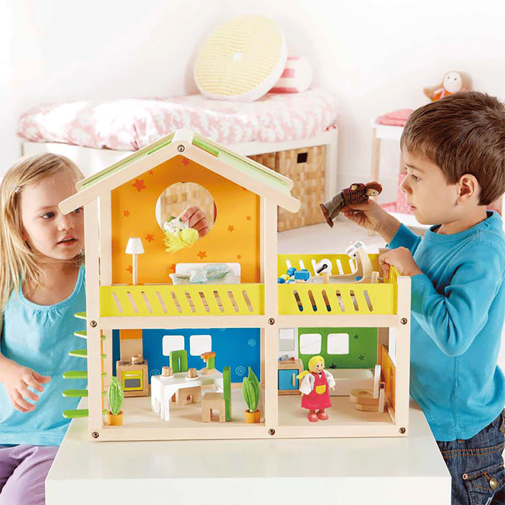 hape happy villa dollhouse