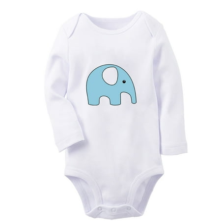 

Waiting For Milk Funny Rompers Newborn Baby Unisex Bodysuits Infant Animal Elephant Jumpsuits Toddler 0-12 Months Kids Long Sleeves Oufits (White 0-6 Months)