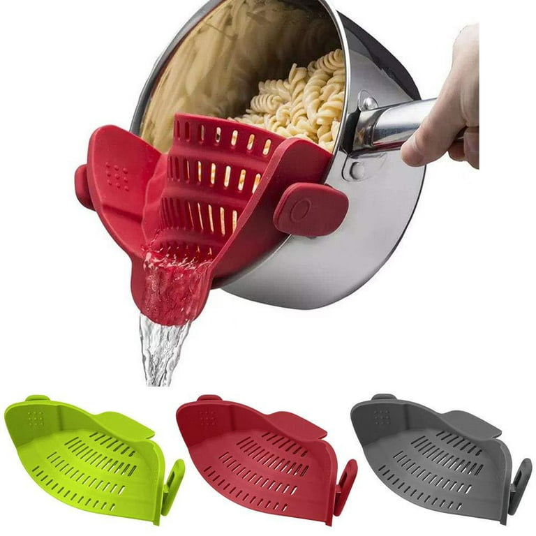 Silicone Pasta Pans with Strainer Fit Most Pots, Food Strainer