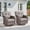 Gray, variant on Outdoor Rattan Swivel Rocking Chairs Set of 2, Patio Wicker Furniture Conversation Glider Rocker Chairs with 5" Thick Cushions, Beige