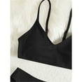 thumbnail image 5 of Mercatoo Teen Girls' Swimsuits 2Pcs V-Neck Stripe Bikini Adjustable Shoulder Straps Tankini Bathing Suit Girls Summer Swimwear, 5 of 5