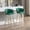 Green, variant on Bar Stools Set of 2, 26 Inch Counter Height Bar Stools with Base Velvet, Chrome Footrest+Golden Leg Counter Stools Kitchen Stools, Modern Kitchen Bar Stools, CREAM
