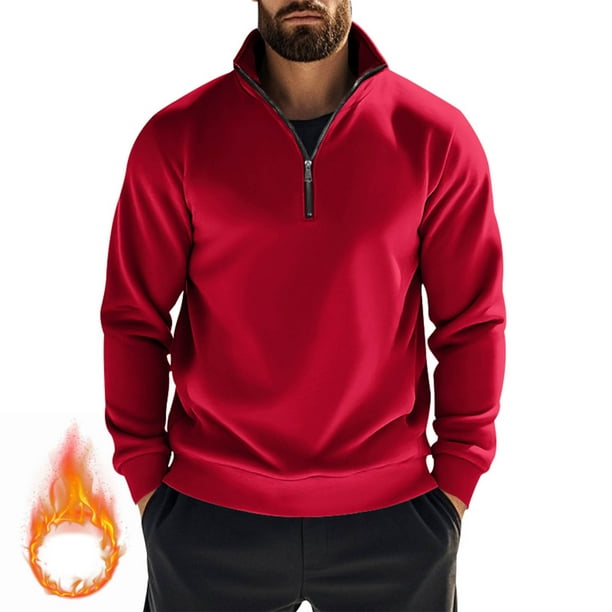pstuiky camisas de manga larga para hombre, Sudadera con capucha de manga larga para hombre, estilo casual, con bolsillos, color liso tops de invierno para hombre xl