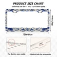 thumbnail image 2 of Aluminum License Plate Frame 2 Pack Car Exterior Accessory Car Tag Holder for Front Rear Plates Cars Decor Blue and White Batik Pattern, 2 of 7