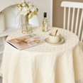 thumbnail image 4 of Hongchun White Round Tablecloth 90cm - Polyester Wedding Tablecloth Wrinkle Resistant Anti Stain Table Decoration, 4 of 5