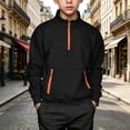 thumbnail image 5 of YOUYEDIAN Boys Half Zip Sweatshirt Kids Casual Long Sleeve Mock Neck Pullover Hoodie with Pockets, 5 of 5