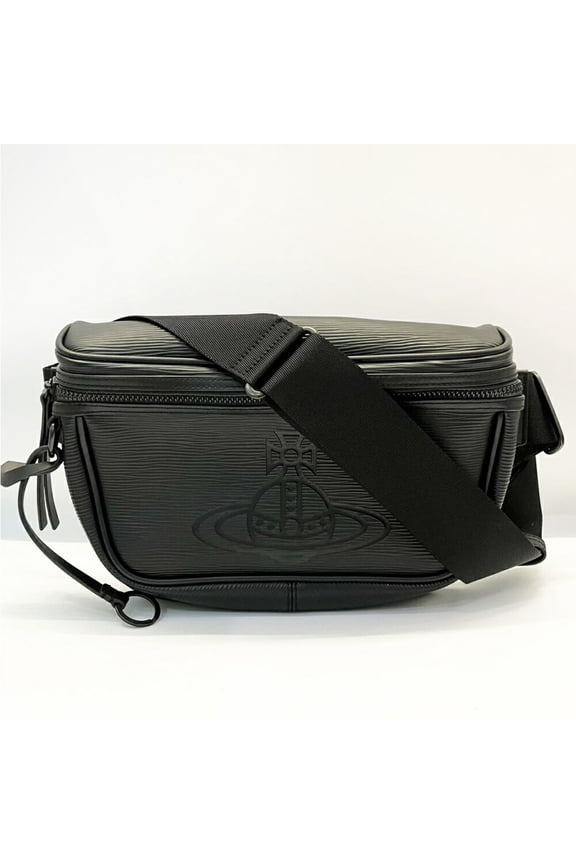 Pre-Owned Vivienne Westwood Flow Orb Body Bag, Black Waist Pouch VWH301, for Men and... (Good)