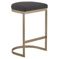 thumbnail image 1 of Madison Park Maison 25" Solid Wood Polyester Counter Stool in Charcoal/Gold, 1 of 9