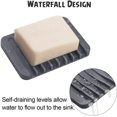 thumbnail image 3 of Juego de 3 jaboneras de silicona con flujo automático, caja de jabón para ducha de baño, cocina o viaje, color gris, 3 of 5
