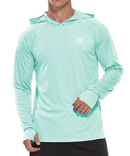 Sun Protection Hoodie Long Sleeve Half Zip T-Shirt for Running Hiking Safort Men's UPF 50 Fishing