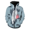 thumbnail image 4 of Sudadera con capucha y cremallera con estampado 3D de dibujos animados de tigre para hombre, ropa de calle, sudaderas de hip hop, sudaderas casuales de moda para niños, sudaderas de gran tamaño, 4 of 5