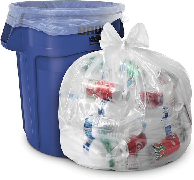 ALUF Plastics 55 Gallon Clear Trash Bags, 50 Count photo 3