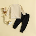 thumbnail image 6 of Caqnni Toddler Baby Boy Fall Outfit Sweatshirt Tops Elastic Pants Set Cute Fall Winter Set for 0 6 12 18 24 M 1t 2t 3t 4t 5t 6t,4-5 Years, 6 of 9