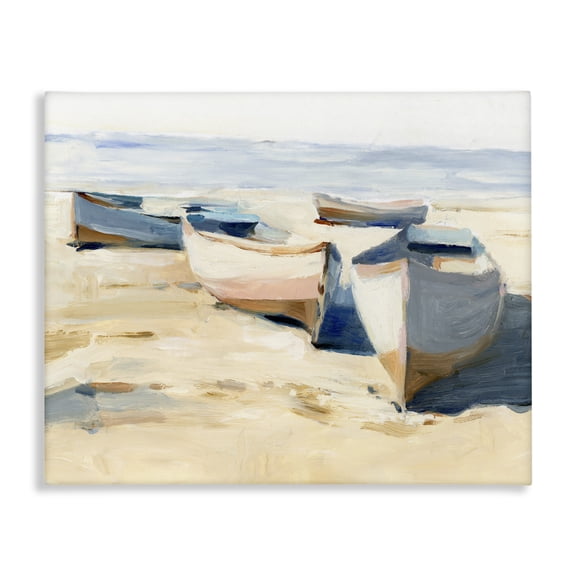 Stupell Industries Coastal Boats on Beach Canvas Art, 30 x 24, by Ethan Harper