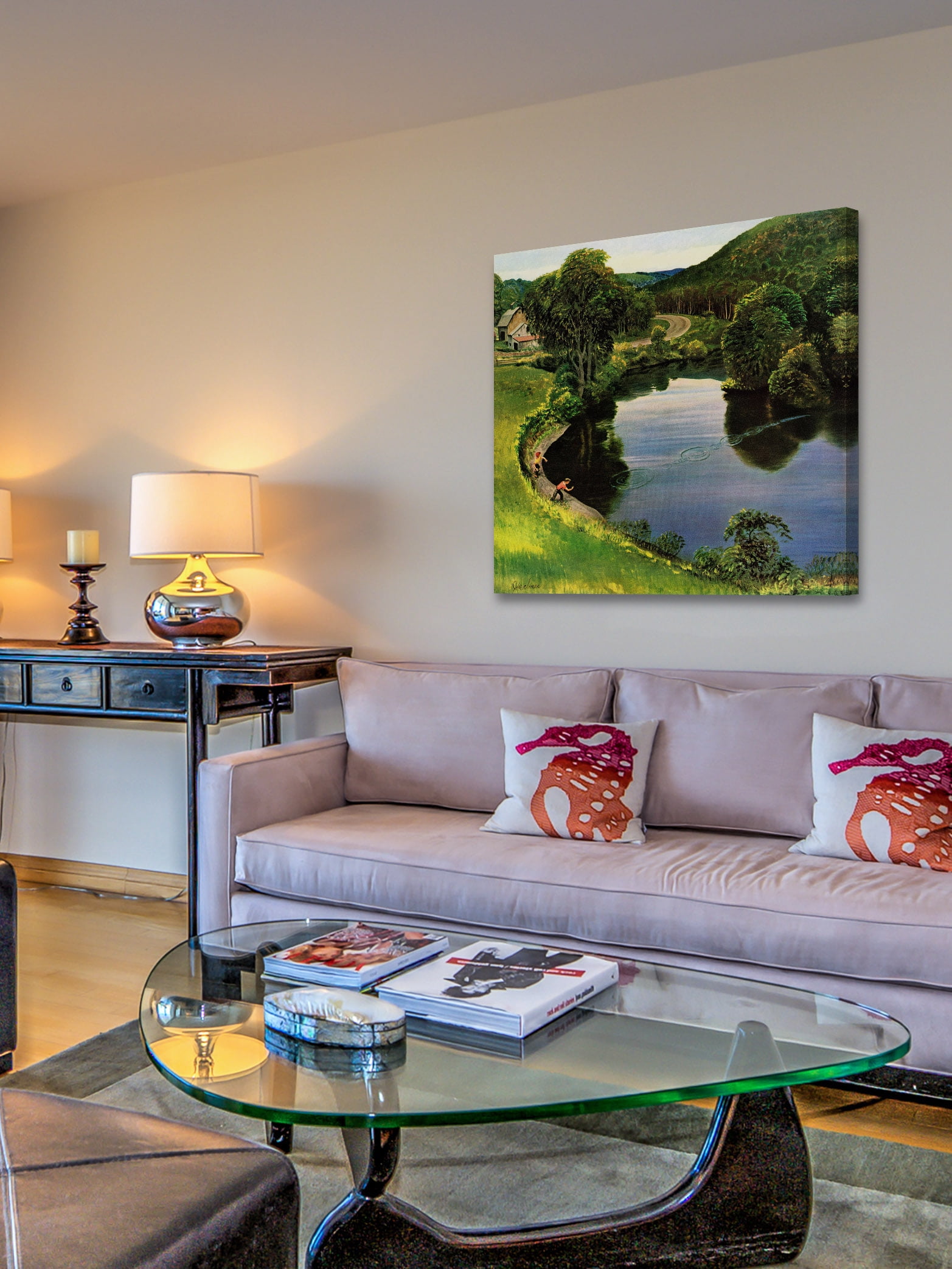 "Skipping Stones" Painting Print on Wrapped Canvas